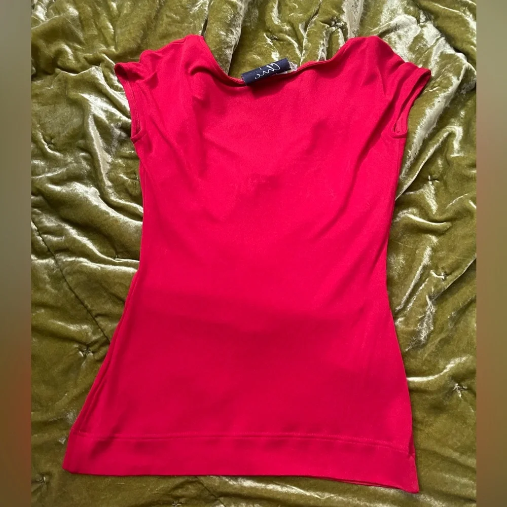 Moschino cheap and chic red heart neck vintage Y2K top - Picture 4 of 7
